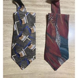 2 CONTE di MILANO Italian Silk Ties